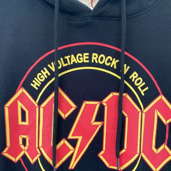 AC/DC High Voltage Rock N Roll Hoodie Sweatshirt NWOT Women s Size Medium - Picture 6 of 10